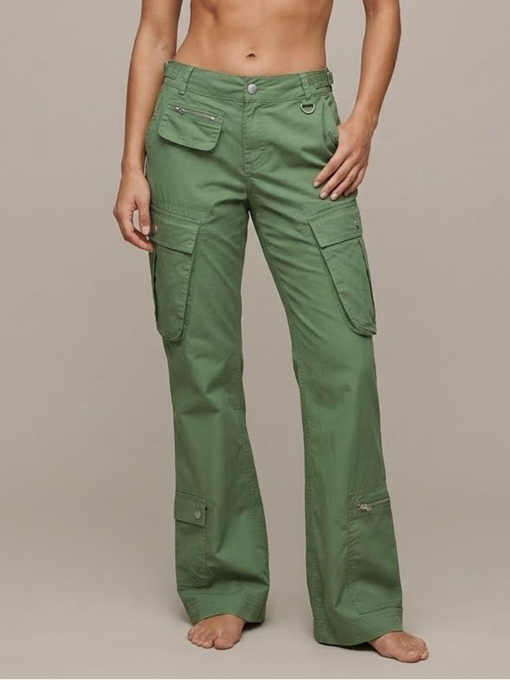 BDG Urban Outfitters Green Utility Cargo Pants Size 4 Mid Low Rise Y2K Flare